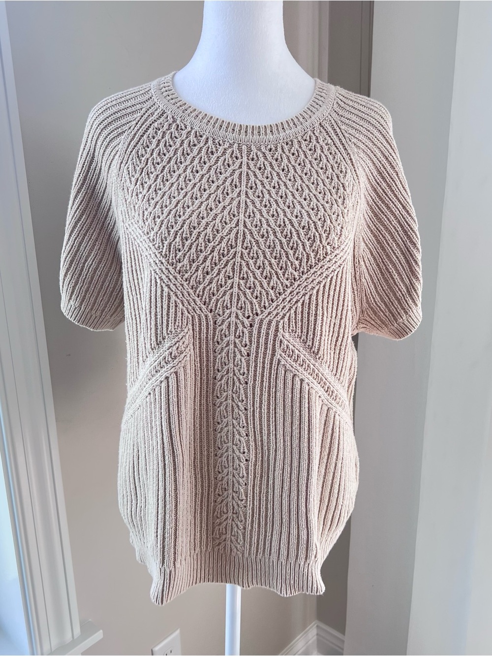 Coldwater Creek mixed knit short sleeves sweater size 1X